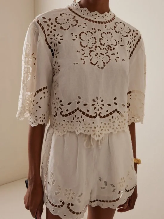 Sea NY Lulu embroidered linen top NWOT!! - Picture 1 of 6